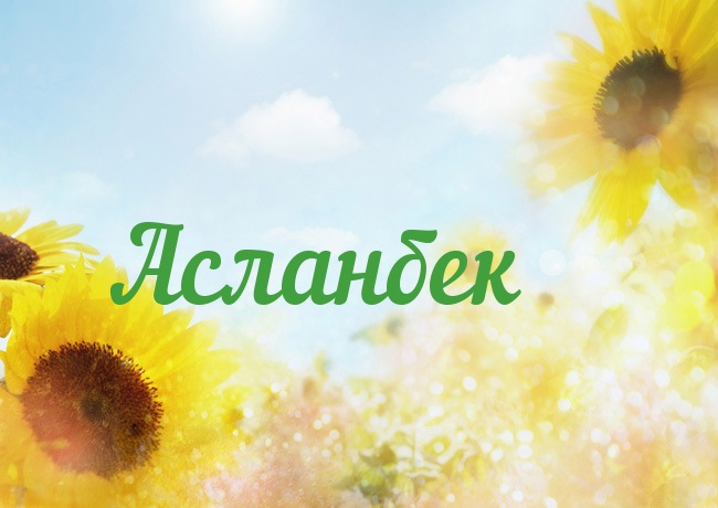 Открытка с именем Асланбек