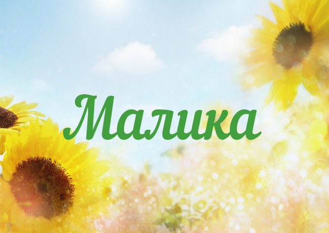 Открытка с именем Малика Открытка с именем Малика